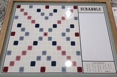 Scrabble Deluxe Vintage 2-in-1 Wall Edition w/ Dry Erase Message Note Board