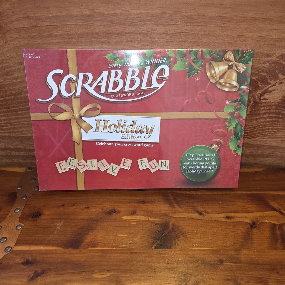 2011 Scrabble Holiday Edition Crossword Game Hasbro – New Sealed