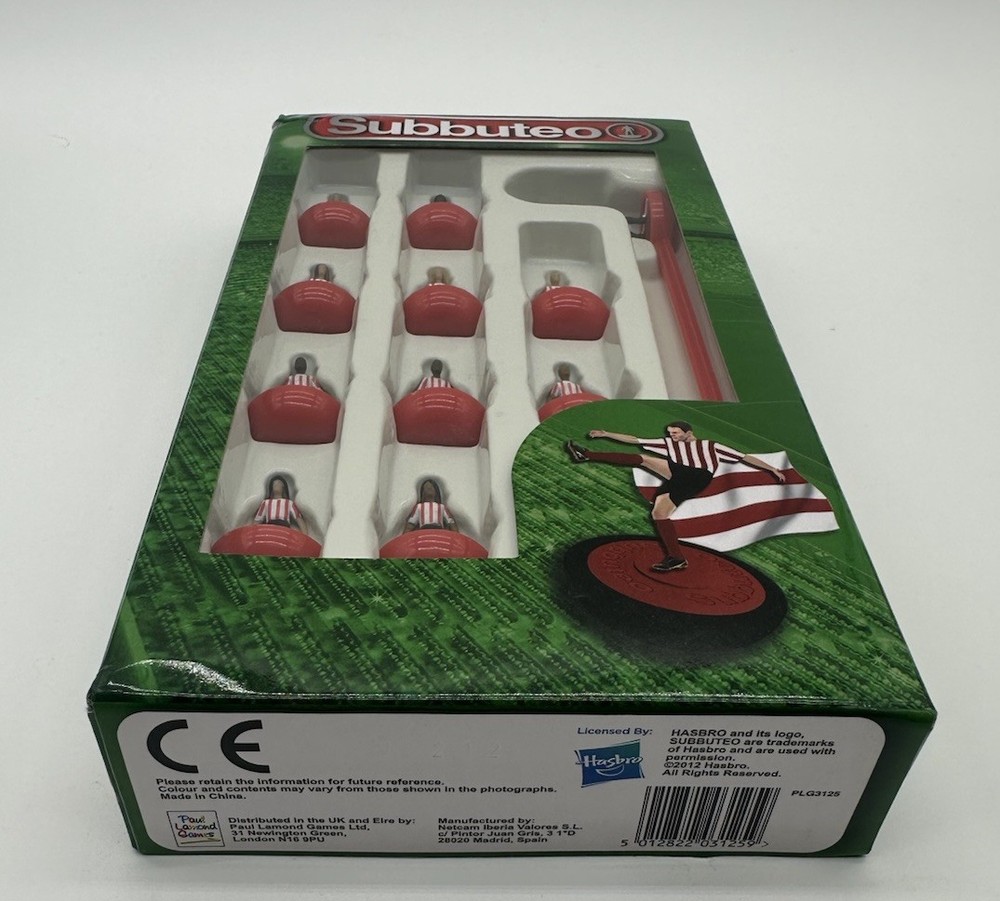 SUBBUTEO 2012 RED WHITE STRIPE SOCCER FOOTBALL TEAM FIGURES PLG3125