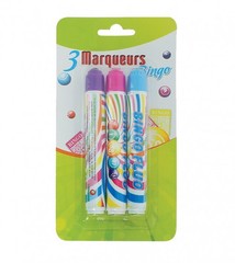 Lot of 3 Fluorescent Markers 20ml for Bingo Dabber Lottery 000210