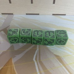 Arkham Nights 2018 Promo Dice OOP Rare Green Dice With Black Numbers/Details