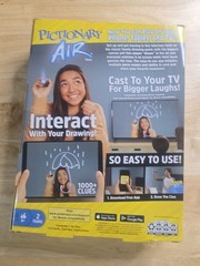 Pictionary Air Family Drawing Game w Light Pen & Clue Cards