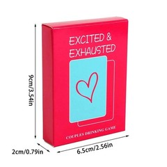Excited and Exhausted Card Game Couples Drinking Games