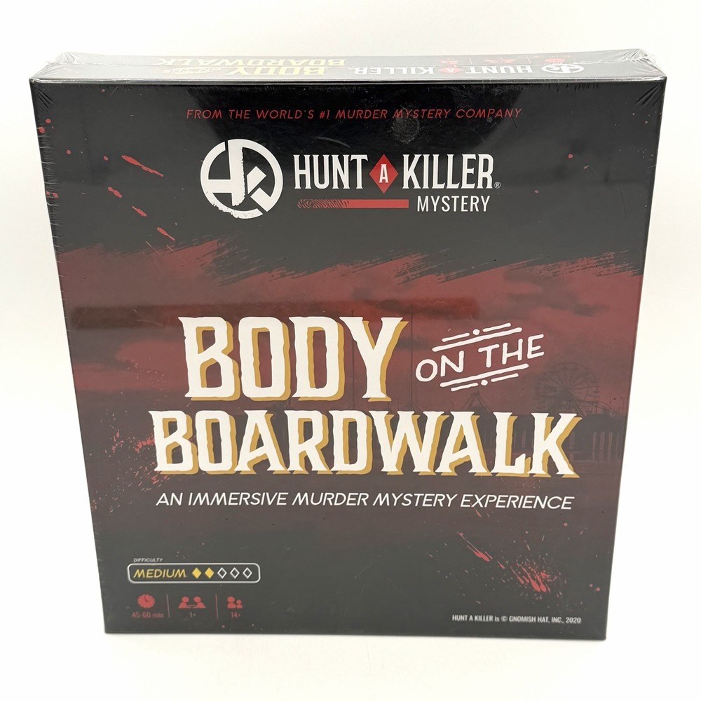 New Sealed Hunt A Killer Body on the Boardwalk Murder Mystery Strategy Game