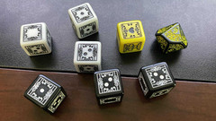 Machina Arcana Dice Set of 8 Laser Engraved Dice official dice accessory NEW