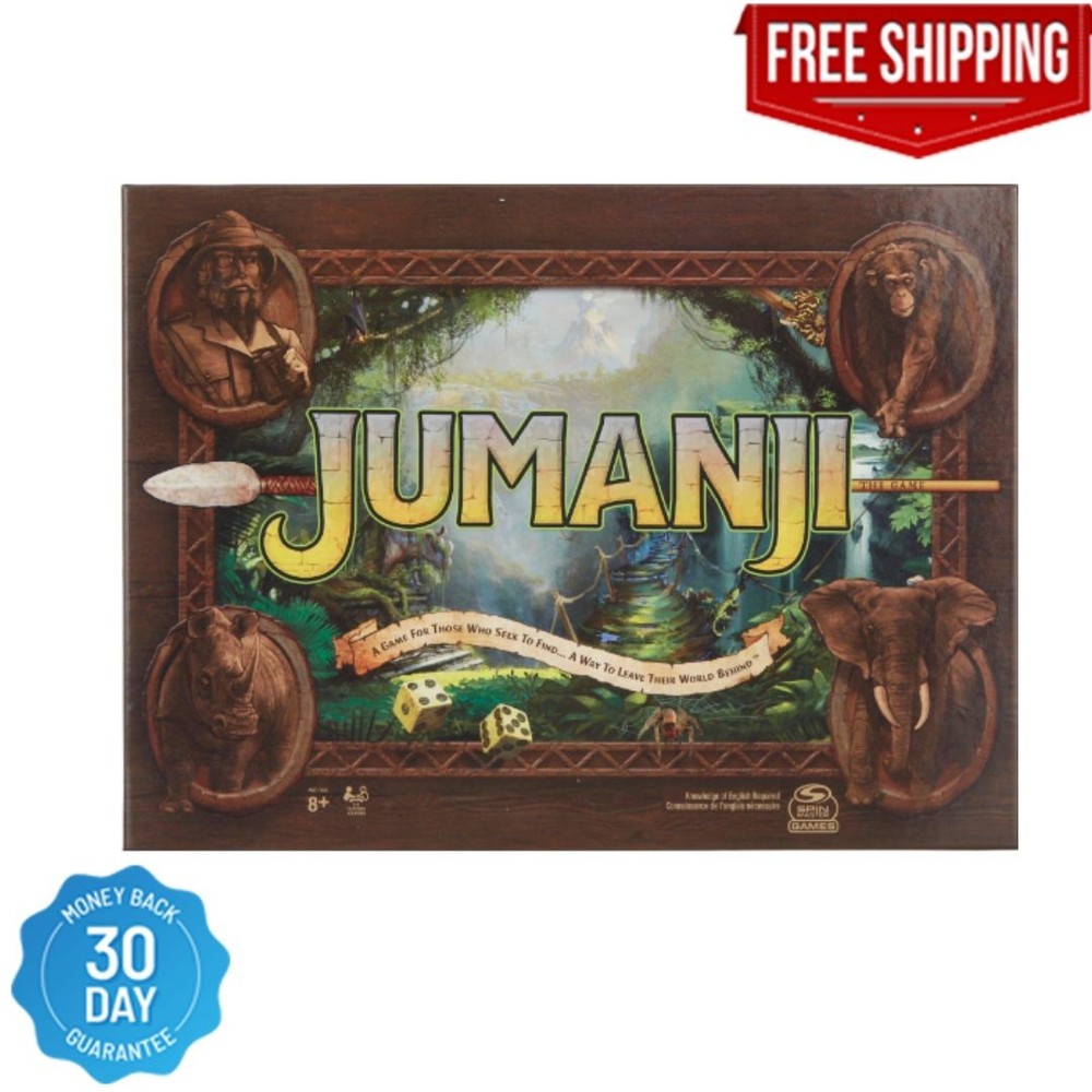 Jumanji the Game Real Wooden Box Edition of the Classic Adventure Board Game