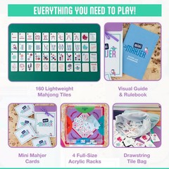 Mini Mahjer Mahjong for Beginners & Families | American Mahjong Starter Set, …