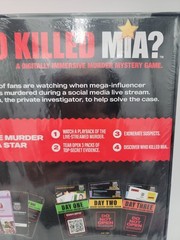 UNOPENED – Who Killed Mia: A Digitally Immersive Murder Mystery Board Game NEW