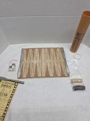 Backgammon Travel Game Tube 1978 The Game Merchant 254 complete set vintage