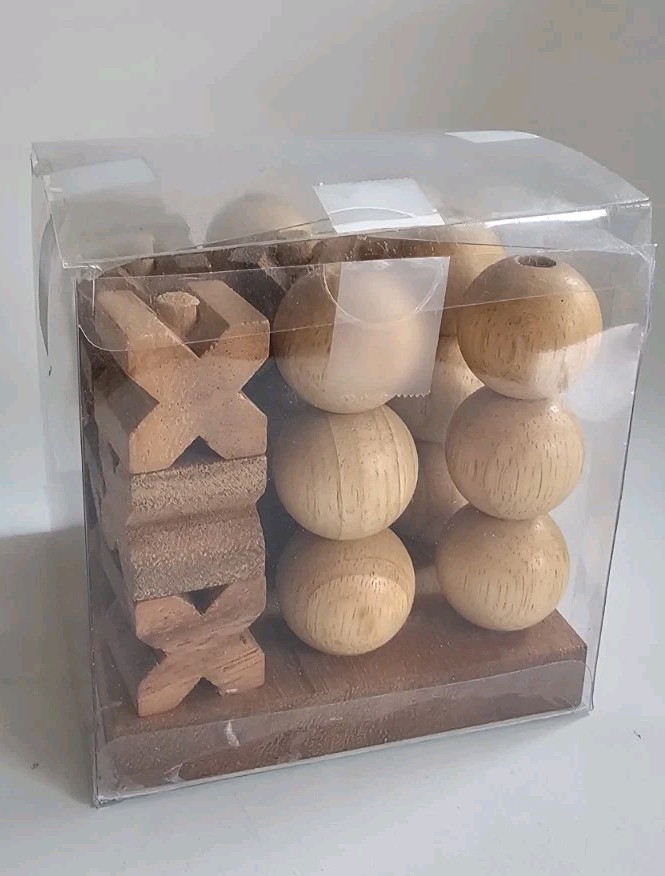 3D Wooden Tic Tac Toe – Rustic Coffee Table Decor, Unique Gifts
