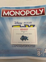 2018 Monopoly Toy Story Advance To RC Chance Claw Card Game