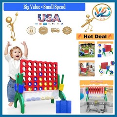 Giant 4-in-A-Row Connect Game Set for Kids & Adults Outdoor Indoor Portable