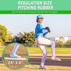 GoSports Baseball & Softball Pitching Mound Rubber – 24″ and 18″ Sizes 24″