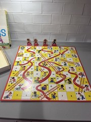 Milton Bradley Chutes and Ladders Board Game 1970 2+ Players Ages 4-10 4555