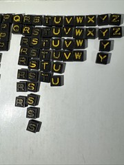 Embossed Anagrams 1936 Milton Bradley 182 Letters Tile Game 4514 Series Vintage