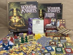 LN Mint Warrior Knights Fantasy Flight Board Game With Crown & Glory Expansion