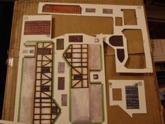 1988 Games Workshop : Warhammer Townscape Card Buildings Scenery Building