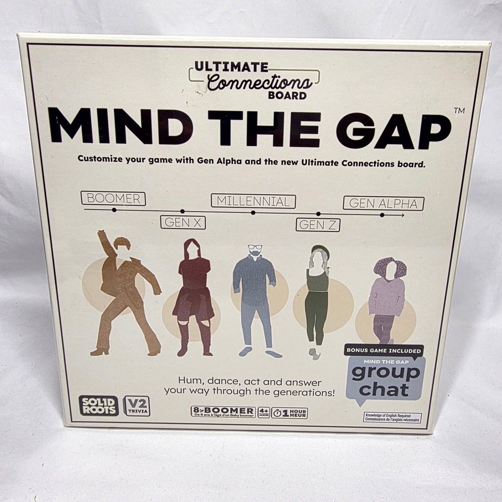 Solid Roots Mind The Gap Board Game Unisex OS Multicolor V2 Trivia Gen Alpha NEW