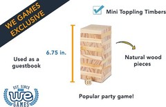 WE Games Mini Wood Block Party Game That Tumbles Down When You Play, 5.5 in.