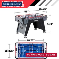 Hall of Games Foosball Table Soccer Game Table for Family Game Room Multiple Sty