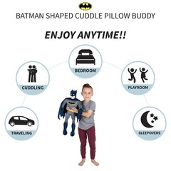 Kids Bedding Plush Cuddle Pillow Buddy Batman One Size Franco PC1718 Super Soft