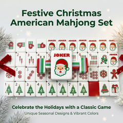 160 Christmas-themed American Mahjong set 4-layer acrylic American Mahjong tiles