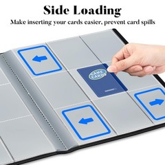 Card Binder 9 Pocket, Fabmaker 396 Pockets 9.8 x 1 x 12.1 inches, Blue