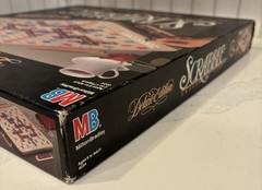 Scrabble Deluxe Edition 1989 MB No. 4034 Red Tiles Rotating Turntable Board Game