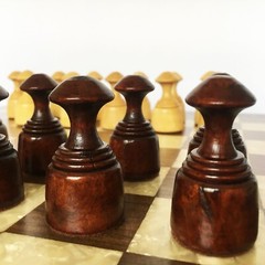 Handmade Boxwood Wooden Game Of Checkers/Draughts Pieces 50mm/1.9″