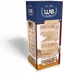 WE Games Mini Wood Block Party Game That Tumbles Down When You Play, 5.5 in.