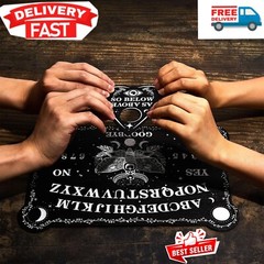 Black Wooden Ouija Board Game Spirit Hunt Planchette Accessories Games Supplies