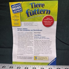 2006 Ravensburger German Tiere Futtern – Feed Animals Game Complete