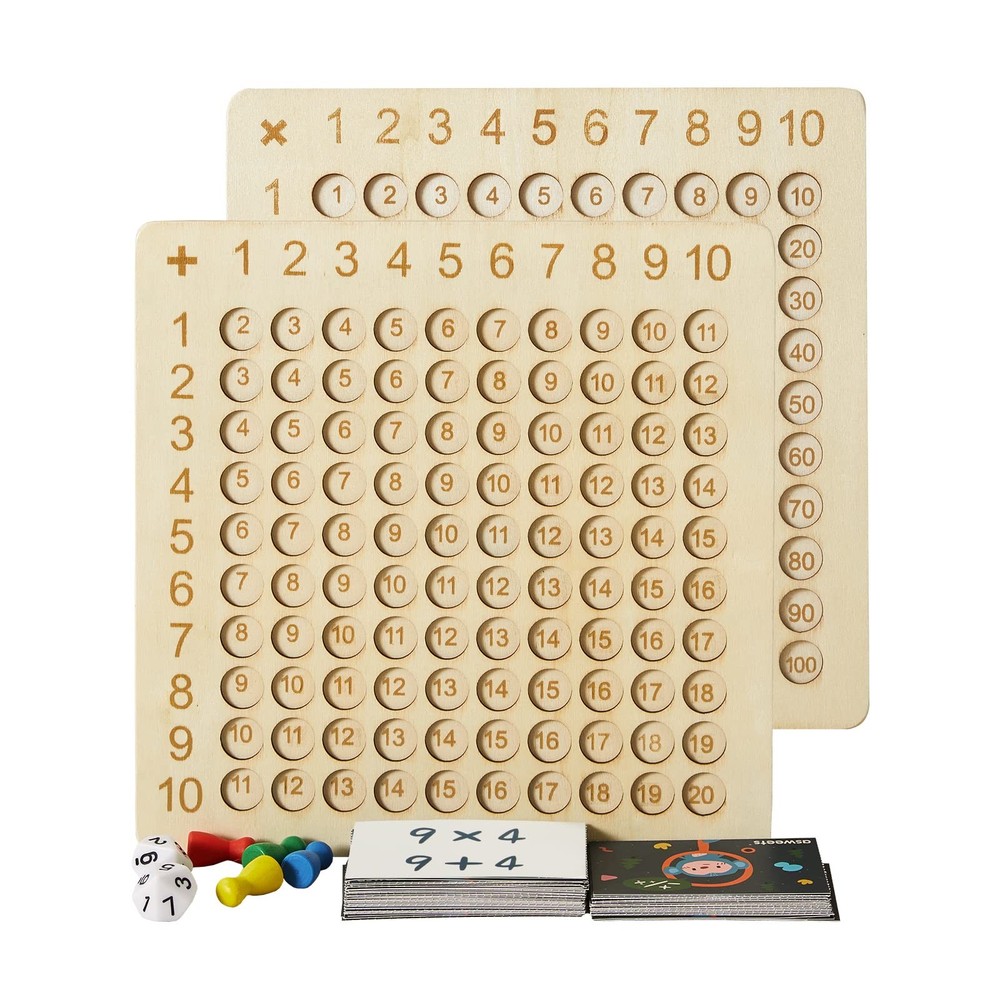 2 in 1 Wooden Montessori Multiplication Addition Board Game Montessori Toy