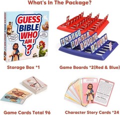 Guess Bible Who Am I Board Game 24 Characters Verse Cards Family NEW
