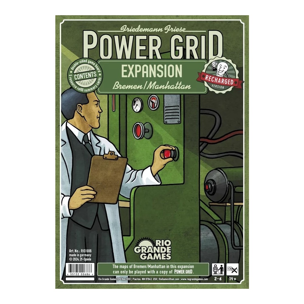 2F-Spiele Power Grid Expansion Bremen/Manhattan (English) Recharged 2024