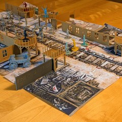 CMON Zombicide Undead or Alive Western Wall Terrain Set Wooden Rare