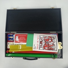 VTG American Mah Jongg Set Taiwan 166 Tiles 1986 Wright-Patt 1996-98 NMJL Cards