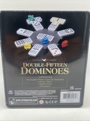New Spin Master Cardinal Classics Double Fifteen Dominoes Set Color Dots FreeS&H