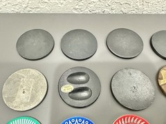 Vintage 90s Metal Pog Slammer Mix Lot – Ying Yang – 8 Ball – Peace – Wild One