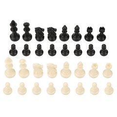 Tournament Chess Set 32 Black & White Pieces 1.93Inch 49mm Tall Standard Plas…