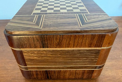 Game Storage Box, Inlaid Wood, 11 x 7.5 x 5.5