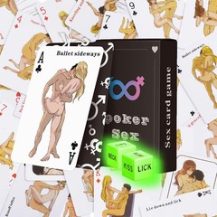 Sex Cards Sex Dice Set Couples Games – 54 Positions Cards Sex Game with 2 Glo…