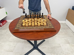 Own the Only One – Luxury Walnut Wood Backgammon Chess Board Handmade 24 In