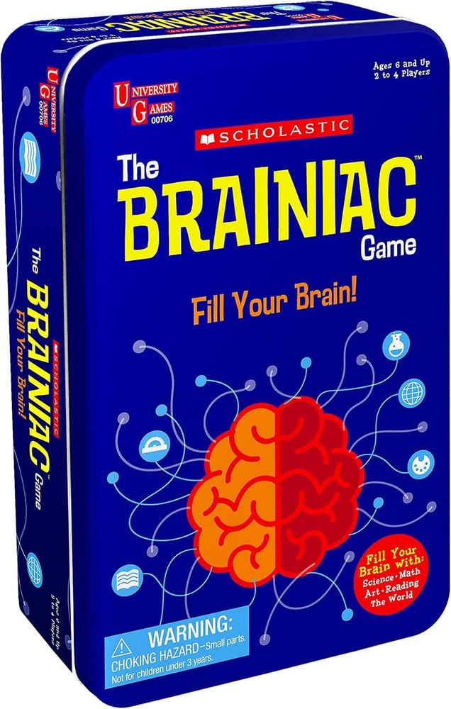 Scholastic The Brainiac Game Fill Your Brain University Games Ages 6+ Sealed NEW