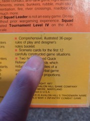 Avalon Hill – SQUAD LEADER – WWII Infantry Wargame -Used Complete – 1977, 4th ed