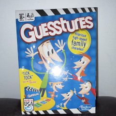Hasbro Guesstures Family Charades Board Game 3 Levels Over 600 Words Ages 8+