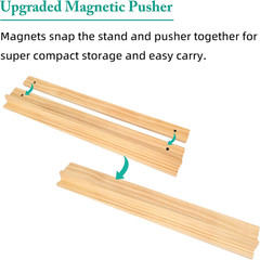 Upgraded Mahjong Racks with Pushers, Set of 4 Trays for American Mahjong Games