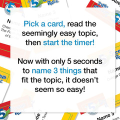 5 Second Rule Game – Simple Questions Card Game for Family Fun, Party, Kids, Tra
