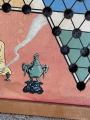 Vintage Whitman #5334 Chinese Checkers Game Board – 1944 – Wood Frame Lithograph