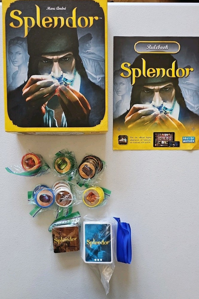 Splendor Board Game By Marc Andre – Complete – All Parts Included | VG